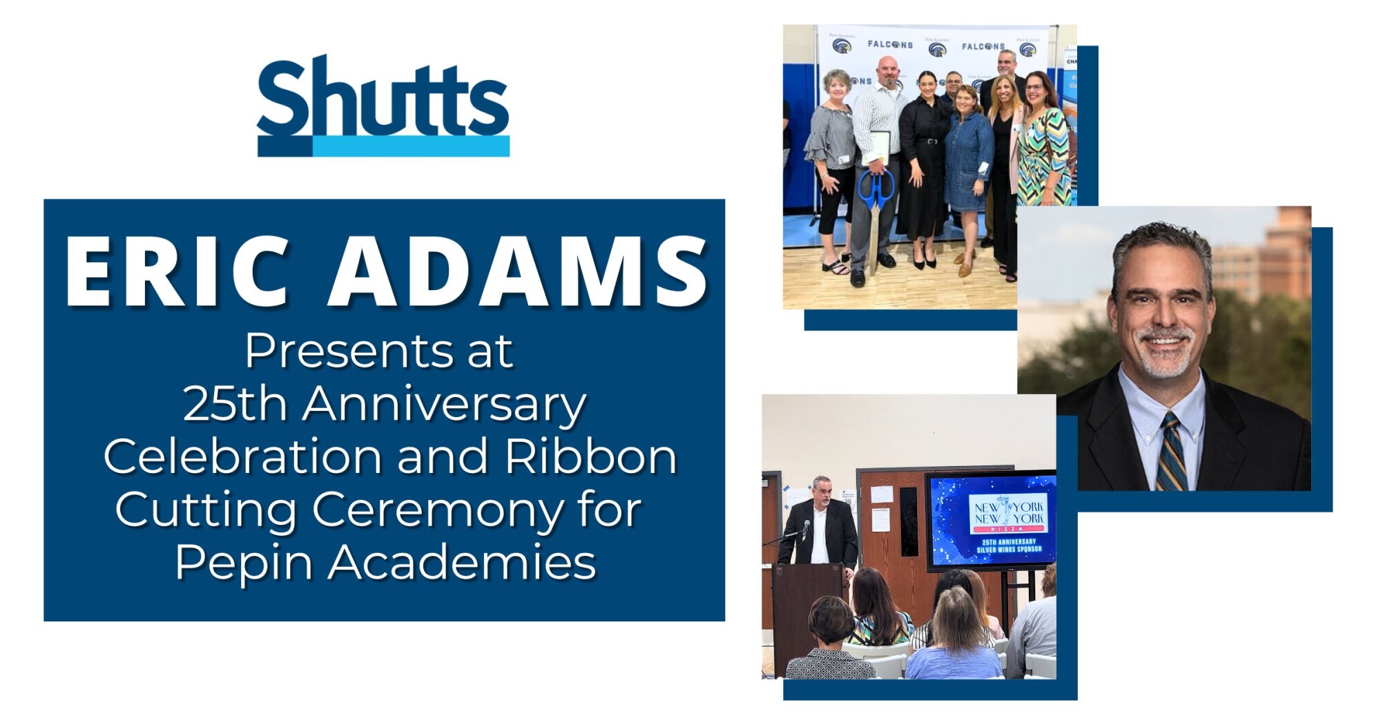 Eric Adams Presents at 25th Anniversary Celebration and Ribbon Cutting Ceremony at Pepin Academies