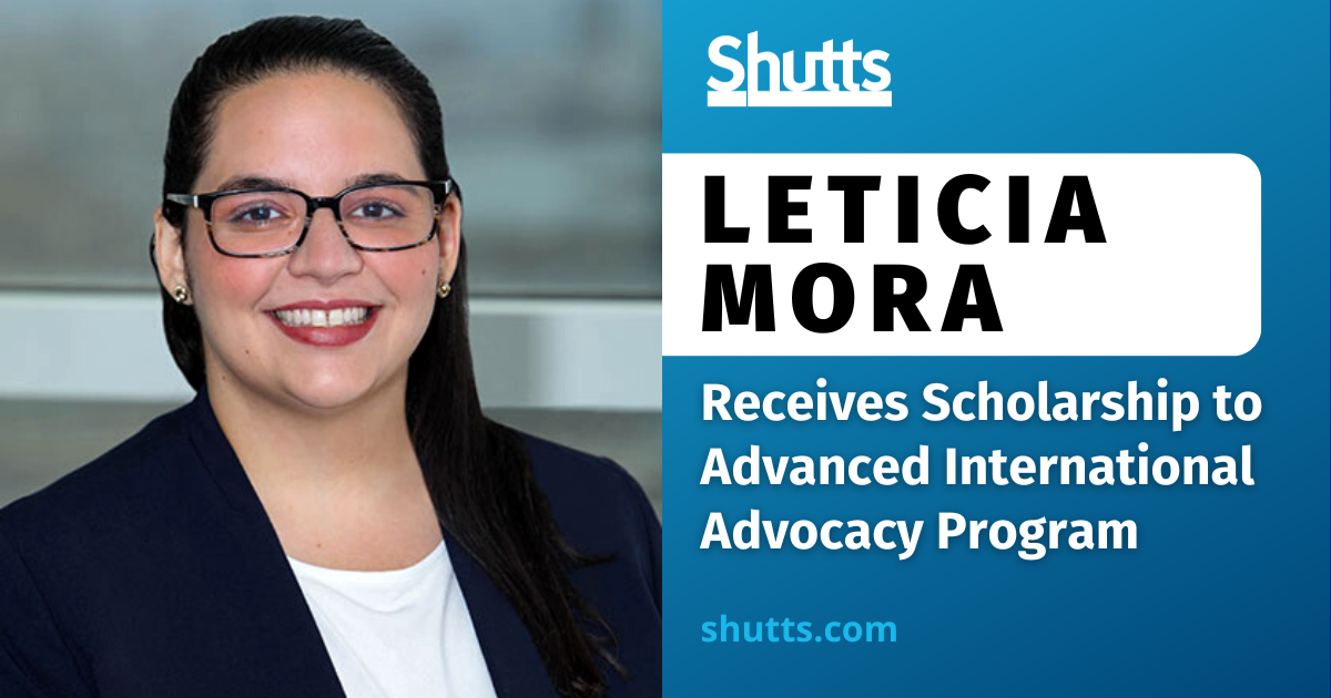 Leticia Mora Receives Scholarship to Advanced International Advocacy Program