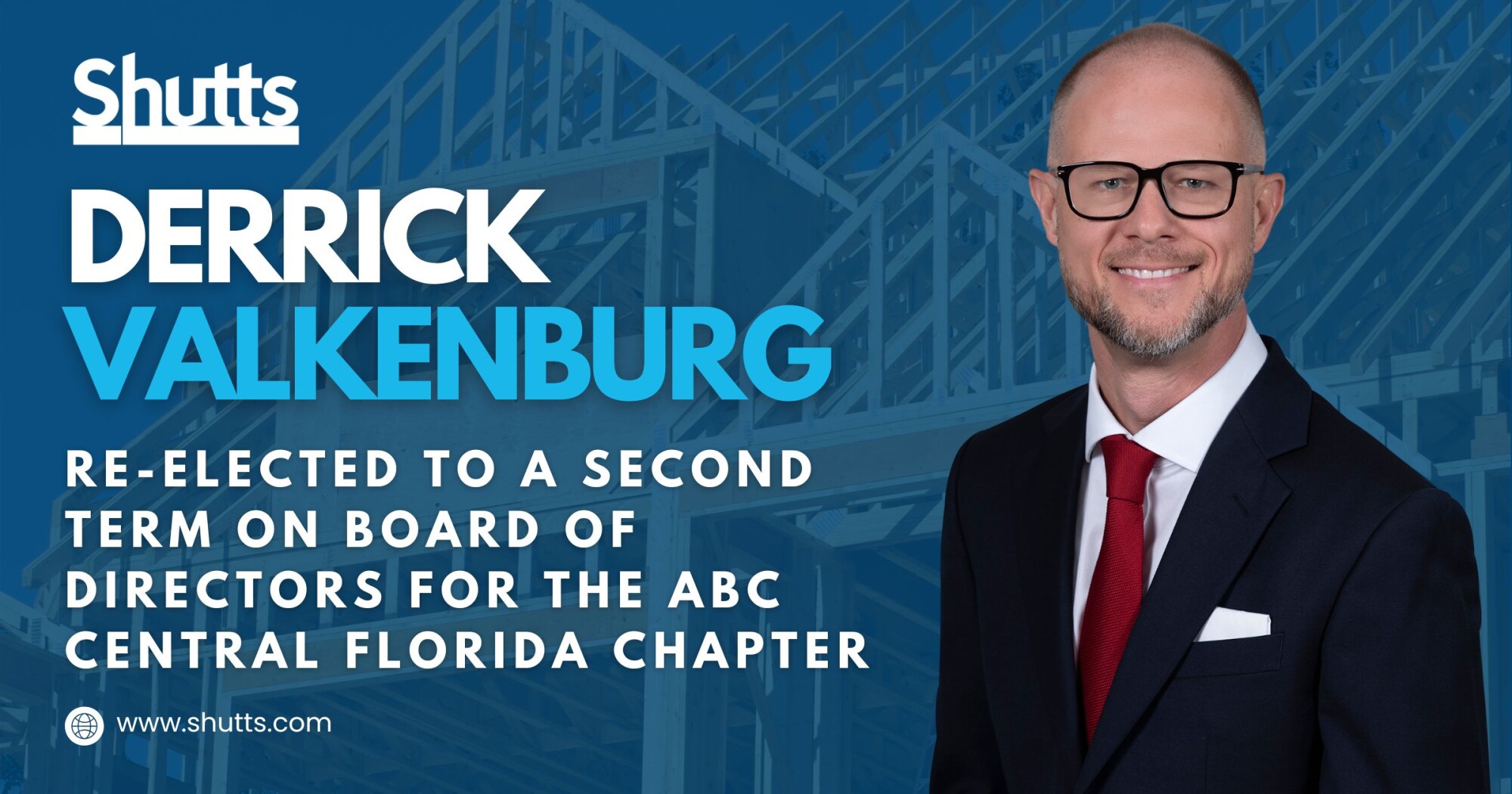 Derrick Valkenburg Re-Elected to a Second Term on Board of Directors for the ABC Central Florida Chapter