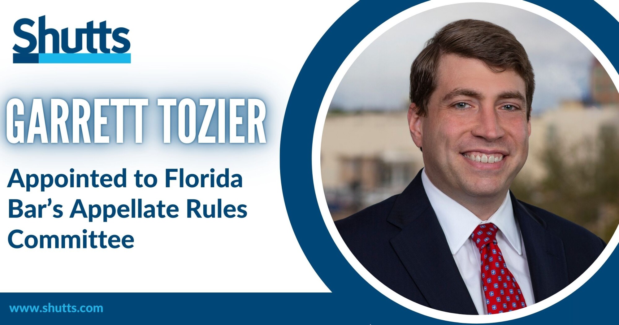 Garrett Tozier Appointed to Florida Bar’s Appellate Court Rules Committee