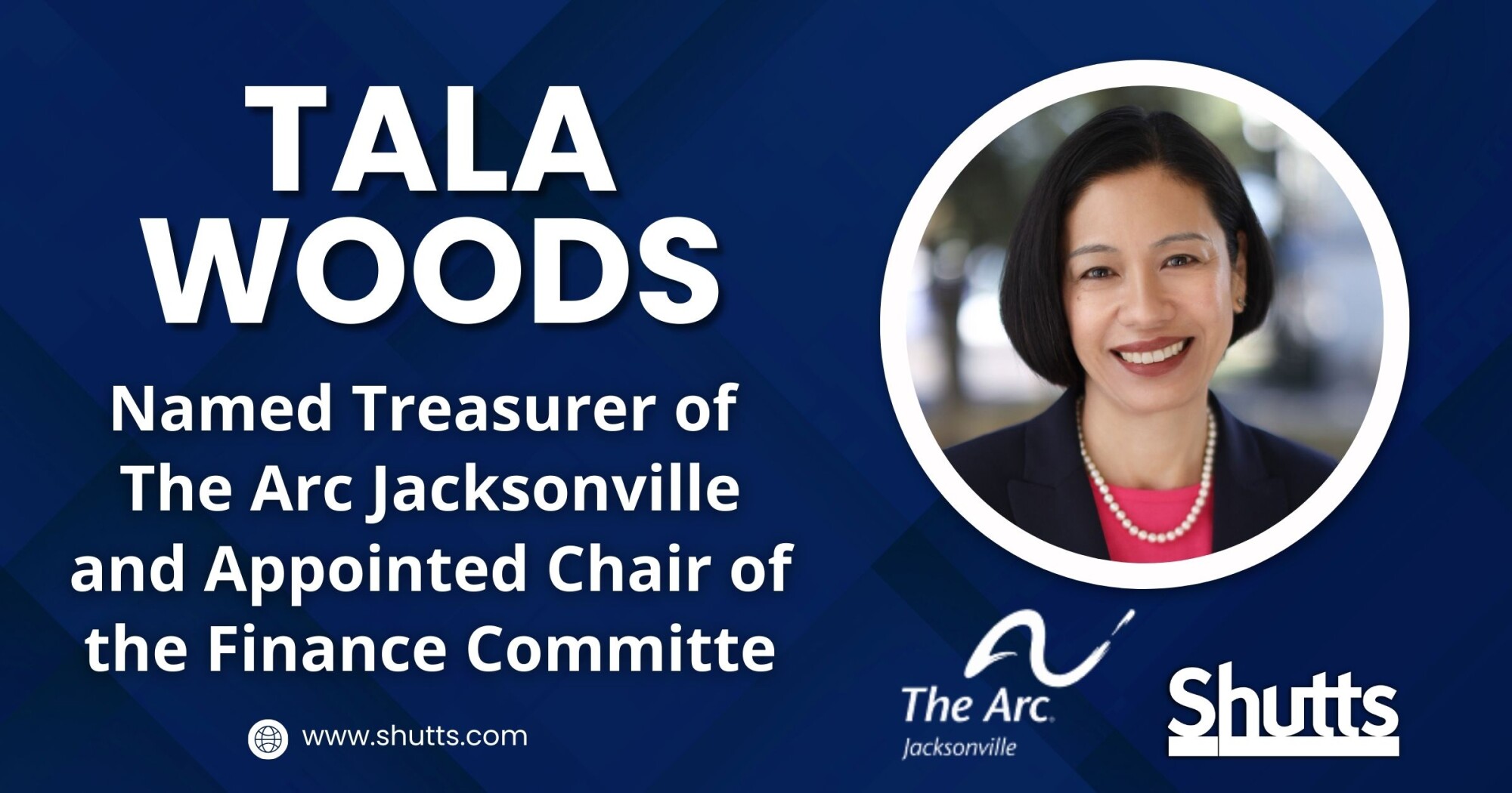 Tala Woods Named Treasurer of The Arc Jacksonville and Appointed Chair of the Finance Committee