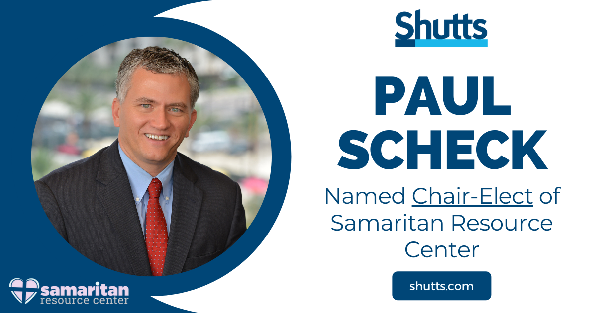 Paul Scheck Named Chair-Elect of Samaritan Resource Center