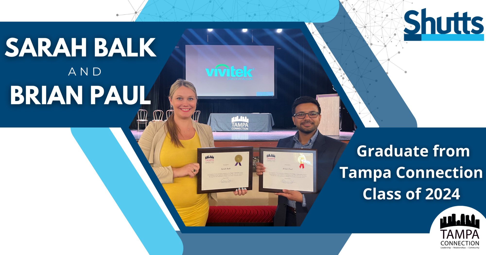 Sarah Balk and Brian Paul Graduate from Tampa Connection Class of 2024