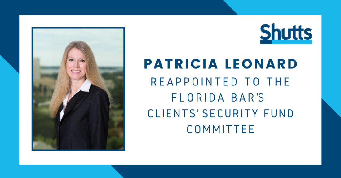 Patti Leonard reappointed to Florida Bar's Clients' Security Fund Committee
