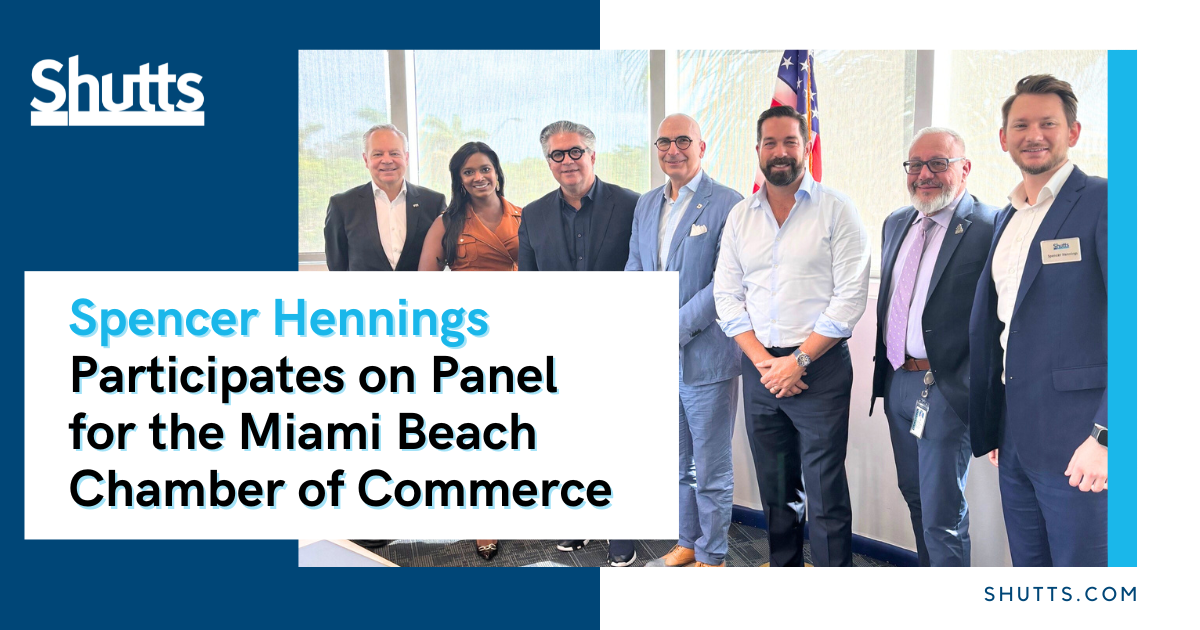 Spencer Hennings Participates on Panel for the Miami Beach Chamber of Commerce